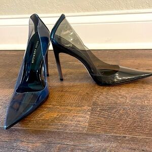 Good American Black Translucent Pumps Size 9.5